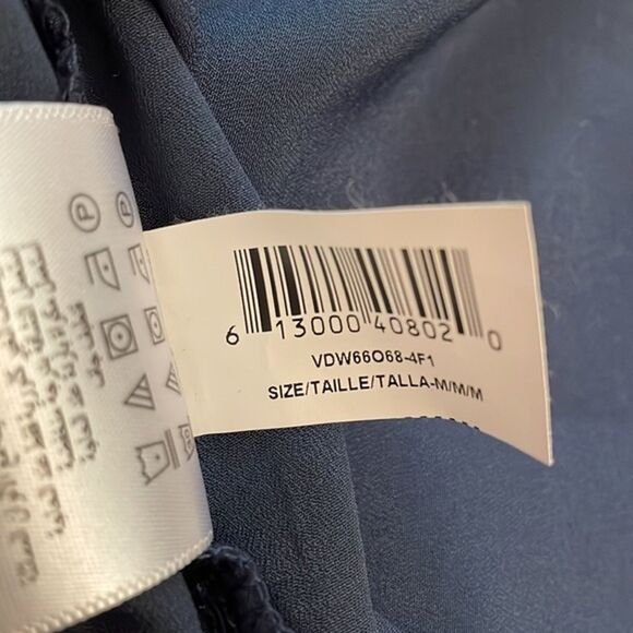 BCBGeneration Navy Blue Sleeveless Mini Shift Dress Womens Medium Chiffon - Picture 9 of 10